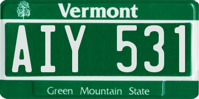 VT license plate AIY531