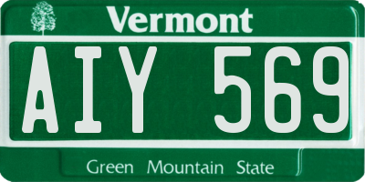 VT license plate AIY569