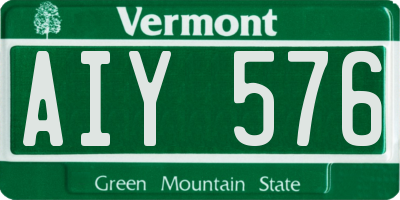 VT license plate AIY576