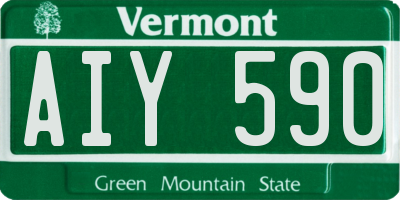 VT license plate AIY590