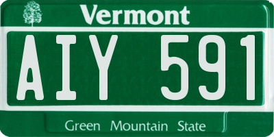 VT license plate AIY591