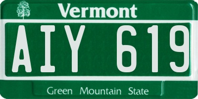 VT license plate AIY619
