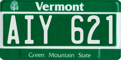 VT license plate AIY621