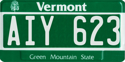 VT license plate AIY623