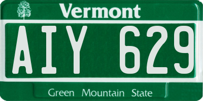 VT license plate AIY629