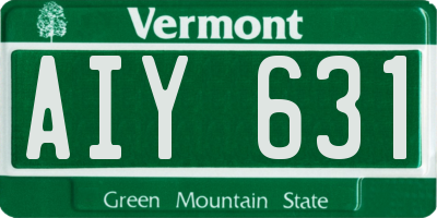 VT license plate AIY631