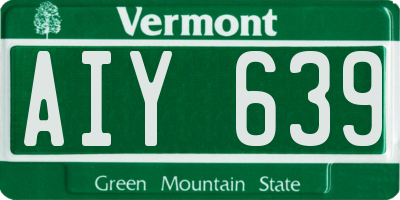 VT license plate AIY639