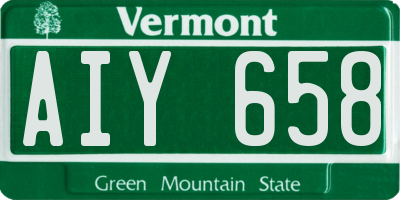 VT license plate AIY658