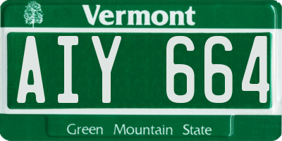 VT license plate AIY664
