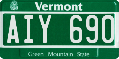 VT license plate AIY690