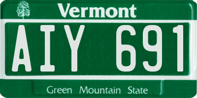 VT license plate AIY691