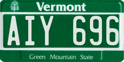 VT license plate AIY696