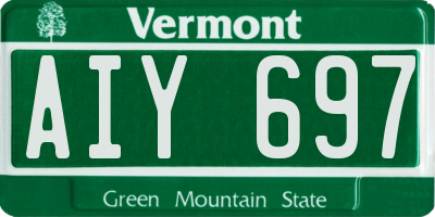 VT license plate AIY697