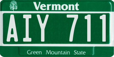 VT license plate AIY711