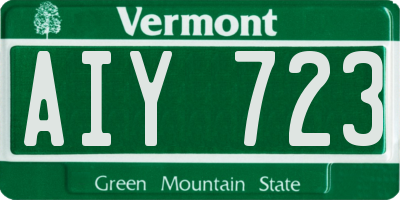 VT license plate AIY723