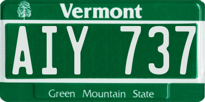 VT license plate AIY737