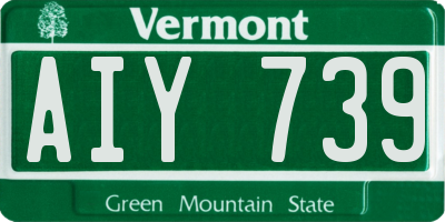 VT license plate AIY739