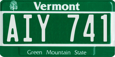 VT license plate AIY741