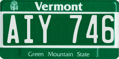 VT license plate AIY746