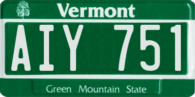 VT license plate AIY751