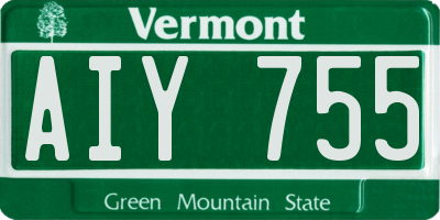VT license plate AIY755