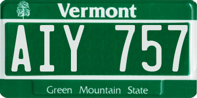VT license plate AIY757