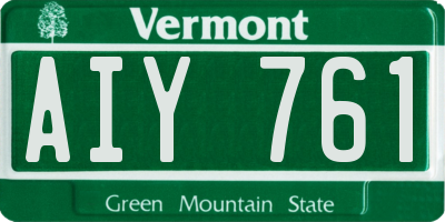 VT license plate AIY761