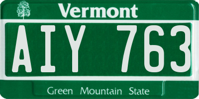 VT license plate AIY763