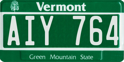 VT license plate AIY764