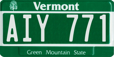 VT license plate AIY771