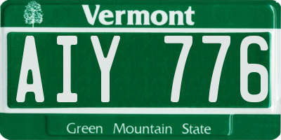 VT license plate AIY776