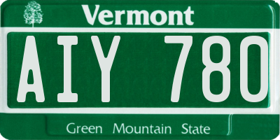 VT license plate AIY780