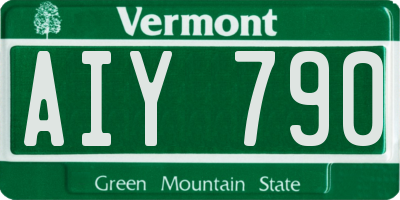 VT license plate AIY790