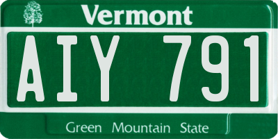 VT license plate AIY791