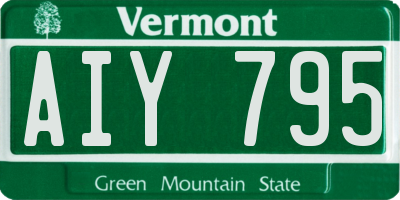 VT license plate AIY795