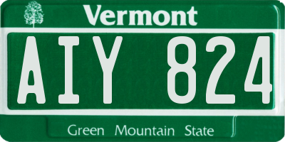 VT license plate AIY824