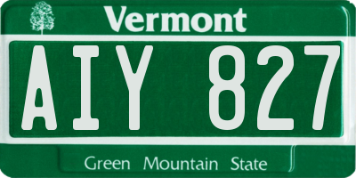 VT license plate AIY827