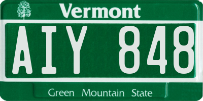 VT license plate AIY848