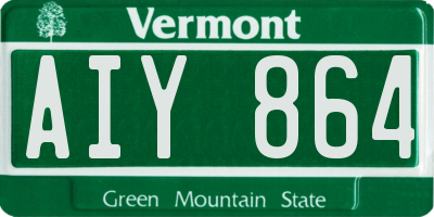 VT license plate AIY864