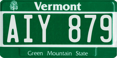 VT license plate AIY879