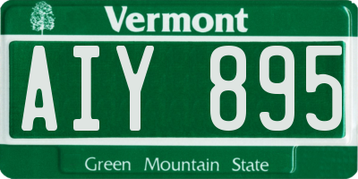 VT license plate AIY895