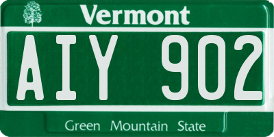 VT license plate AIY902
