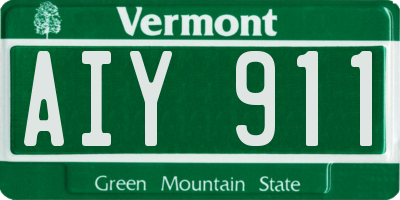 VT license plate AIY911