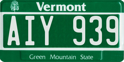 VT license plate AIY939