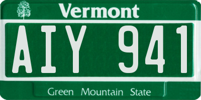 VT license plate AIY941
