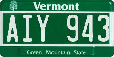 VT license plate AIY943