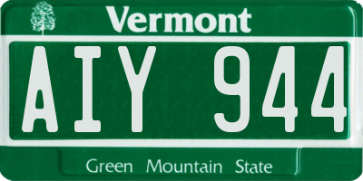 VT license plate AIY944