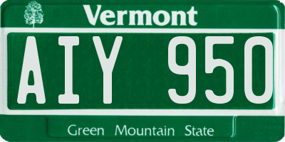 VT license plate AIY950