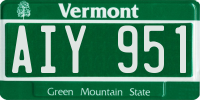 VT license plate AIY951
