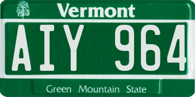VT license plate AIY964